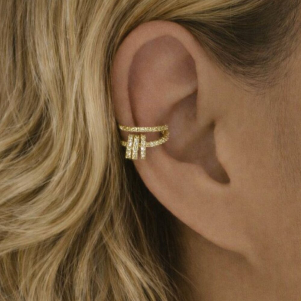 "Maren" Nailhead Ear Cuff - Picture 2 of 2